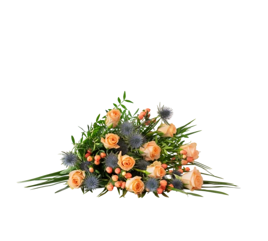 Bårebukett/båredekorasjon sesongens blomster 55 cm