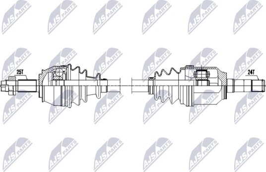 NTY NPW FT 102 Drivaksel NTY NPW FT 102 Drivaksel