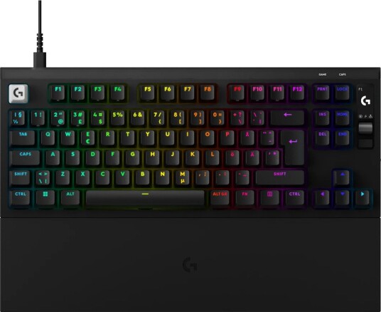 Logitech G PRO X2 Rapid TKL Gamingtastatur med RGB, Svart, Nordisk Layout