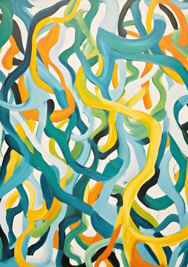 Plakat Abstrakt Kunst Bølger Plakat Abstrakt Kunst Bølger