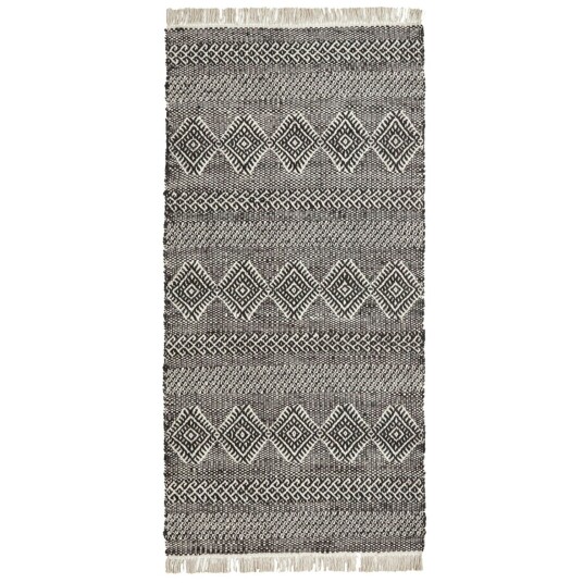 House Doctor Ethnic Teppe 90x200 cm Sort/Naturfarget