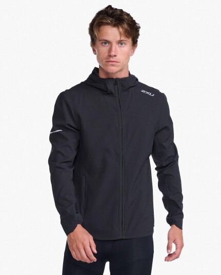 2XU Aero Jacket Black/Silver Reflective - S 2XU Aero Jacket Black/Silver Reflective - S