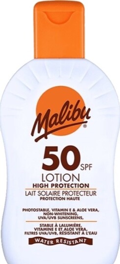 Malibu Solkrem SPF50 med Aloe Vera og Vitamin E 100 ml Malibu Solkrem SPF50 med Aloe Vera og Vitamin E 100 ml