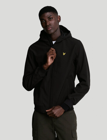 Lyle & Scott Fleece Back Softshell Jacket - Black - XS Lyle & Scott Fleece Back Softshell Jacket - Black - XS