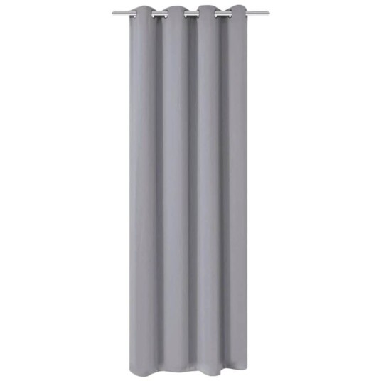 Vidaxl Lystett Gardin Med Metallmaljer 270x245 Cm Grå