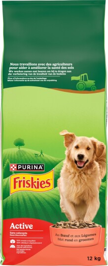 Friskies Tørrfôr Adult Purina Hund Active Med Okse 12 kg Friskies Tørrfôr Adult Purina Hund Active Med Okse 12 kg