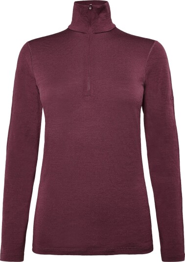Icebreaker W 200 Oasis Ls Half Zip DK BERRY XS