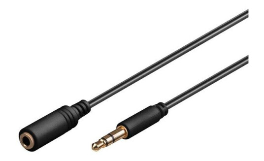 Pro MiniJack 3.5mm Ext. 3P - Bk - 1m Pro MiniJack 3.5mm Ext. 3P - Bk - 1m