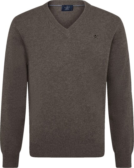 Hackett London Lambswool V Neck - PUTTY BEIGE - S