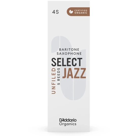 D'Addario Woodwinds Orrs05bsx4s 5-Pk 4s Org. Select Jazz Un-Filed Baritone-Sax