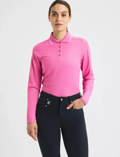 Röhnisch Miriam Long Sleeve Poloshirt - Pink - S