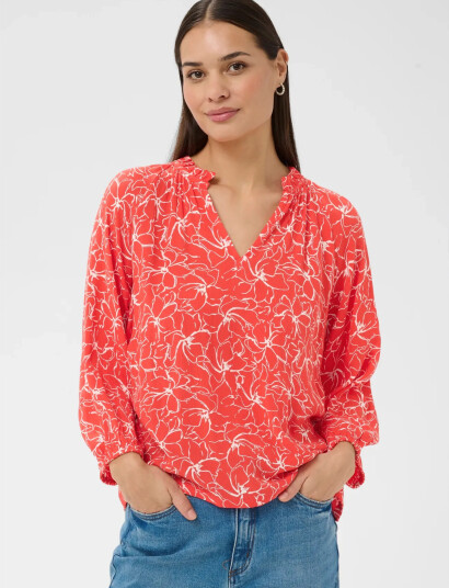 Kaffe Katine Amber Blouse Red 34 Kaffe Katine Amber Blouse Red 34