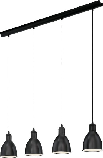 EGLO Pendel Priddy 4 Light Svart Takpendler