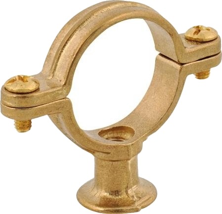 Walraven Rørbærer Messing Med Vægflange 15 Mm