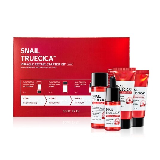 Some By Mi Snail Truecica Miracle Repair Starter Kit 10 g + 20 g+ 2 x 30 ml Gaveeske Some By Mi Snail Truecica Miracle Repair Starter Kit 10 g + 20 g+ 2 x 30 ml Gaveeske
