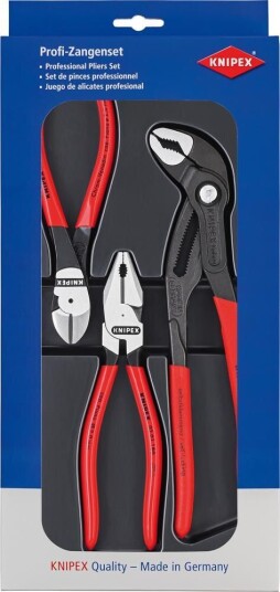 Knipex Power Tangsett 3 deler Rød 170 mm Håndverktøy Knipex Power Tangsett 3 deler Rød 170 mm Håndverktøy
