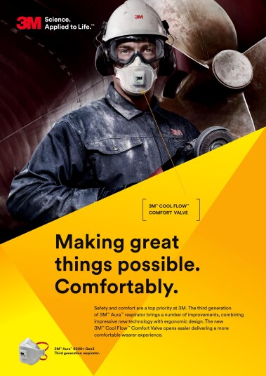 3m™ aura™ partikkelstøvmaske ffp2 med ventil 9322+gen3
