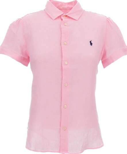 Polo Ralph Lauren Linen Short Sleeve Shirt Pink S