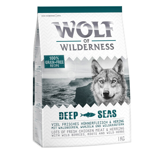 Wolf Of Wilderness Adult "Deep Seas" Sild 1 kg Wolf Of Wilderness Adult "Deep Seas" Sild 1 kg