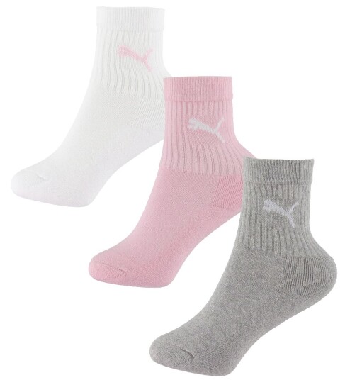 PUMA Puma Kids Crew Sock 3P Pink 35-38