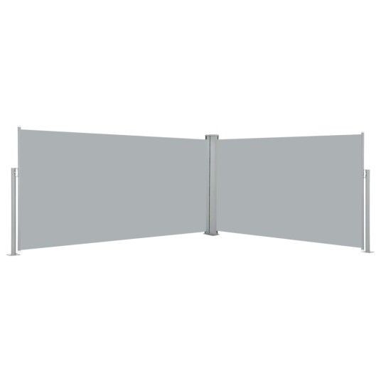 vidaXL Uttrekkbar sidemarkise 160x600 cm grå