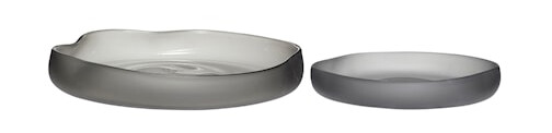 Fat 2St Ø23Xh4, Ø30Xh5 cm - Grå