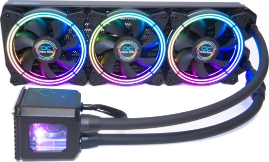 Alphacool Aurora CPU vannkjøler AIO 360mm RGB Svart Kompatibel med Intel og AMD