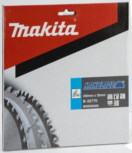 Makita B-32770 Sagblad For Tre - Ø260x30x2,3mm, 40T