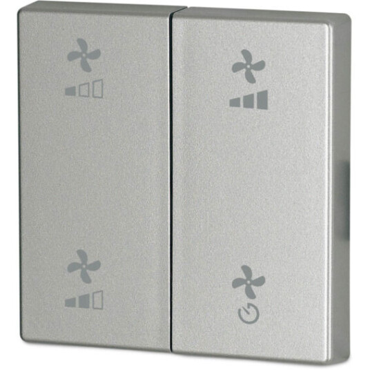 xComfort Matt sølv dobbel, Viftesymbol - 1409010