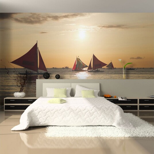 Fototapet Sailing Boats Sunset 400x309 - Artgeist sp. z o. o.