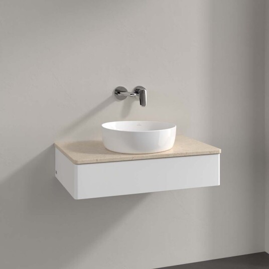 Villeroy & Boch Antao Servantskap med 1 skuff 80x50x19 cm u/lys Hvit Matt/Crème