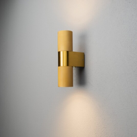 Temi Vegglampe opp/ned LED GU10 Gull med Klart glass Temi Vegglampe opp/ned LED GU10 Gull med Klart glass