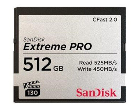 SanDisk Extreme Pro CFast 2.0-card - 525/450MB - 512GB