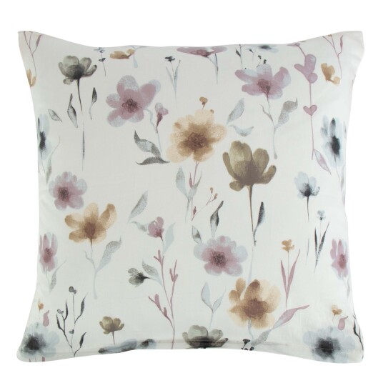 Borg Living Putetrekk - 60x63 cm - 100% Bomullssateng - Flower white