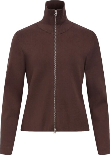 Object Objreynard L/S Re Zip Cardigan Noos Brown XL
