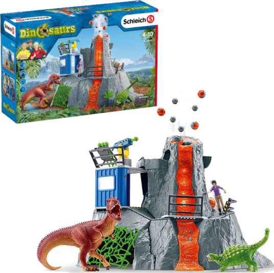 Schleich Vulkanekspedisjon Base Camp Dinosaur Lekesett 42564