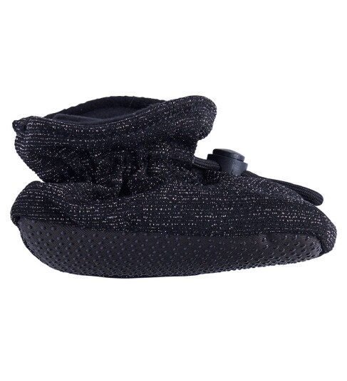 Melton Glitter Textile Slippers Black 18/19