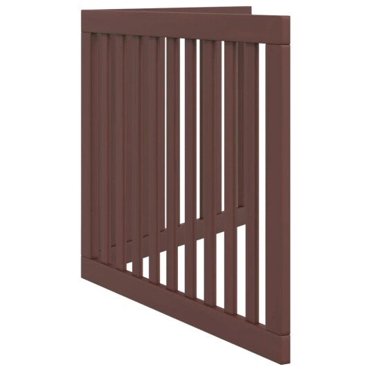 Vidaxl Hundeport Sammenleggbar 2 Paneler Brun 160 cm Poppeltre