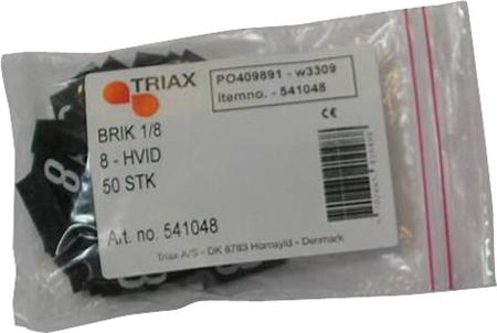Triarca Brik Hvid 8 Til Ks-Skabe Størrelse ? - (50 Stk.)