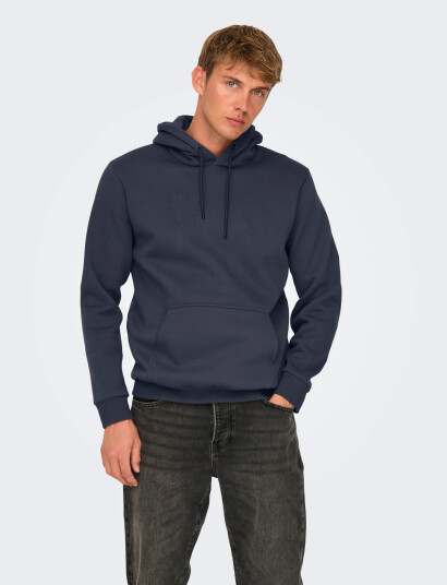 ONLY & SONS Onsceres Hoodie Sweat Noos   Navy   XS