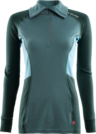 Aclima Women's WarmWool Polo XS , North Atlantic/Green Gables/Reef Waters Aclima Women's WarmWool Polo XS , North Atlantic/Green Gables/Reef Waters