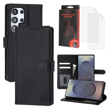 MyTPhone Samsung Galaxy S25 Ultra CardMate lommebokveske i lær svart MyTPhone Samsung Galaxy S25 Ultra CardMate lommebokveske i lær svart