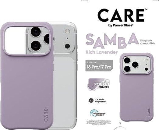 CARE by PanzerGlass Samba Case Rich Lavender w. MagSafe Apple iPhone 18 Pro | 17 Pro
