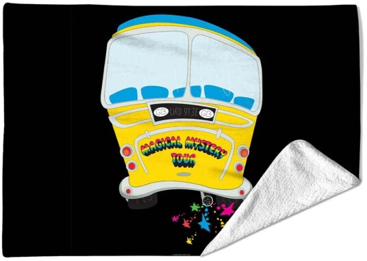 Rocksax The Beatles Magical Mystery Tour Bus Sherpa Fleece Blanket 60 in x 80 in 78899353