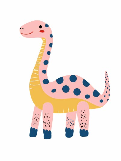 Plakat Søt Dinosaurillustrasjon Plakat Søt Dinosaurillustrasjon