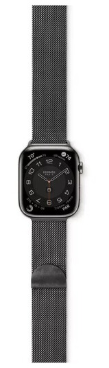 Epico Apple Watch (42/44/SE/45/49mm) Epico Milanese Rustfri Stål Rem - Space Grey