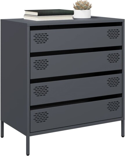 Skjenk antrasitt 68x39x73,5 cm kaldvalset stål 8721102930454