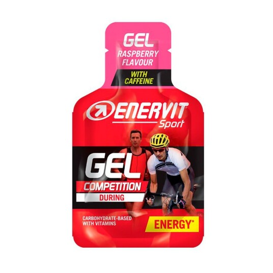 Enervit Gel M/koffein 25g Bringebr 25ml