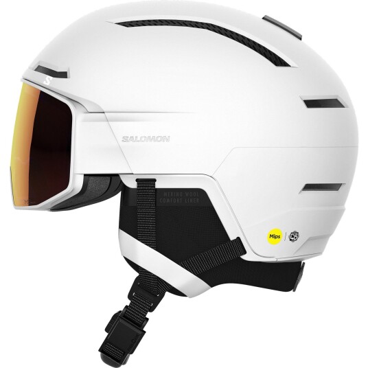 Salomon Driver Prime Sigphoto MIPS Skihjelm med Visir White 53 56cm Salomon Driver Prime Sigphoto MIPS Skihjelm med Visir White 53 56cm