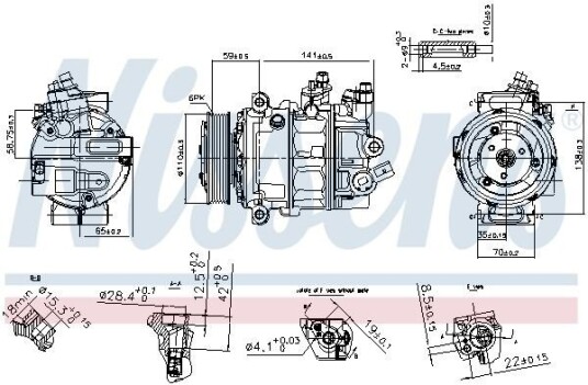AC kompressor NISSENS 890754 AC kompressor NISSENS 890754